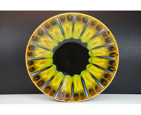 Large Poole Pottery charger centre plate, diameter 41cm