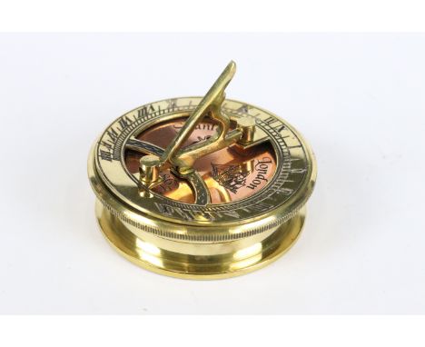 Brass cased compass and sundial (Stanley)