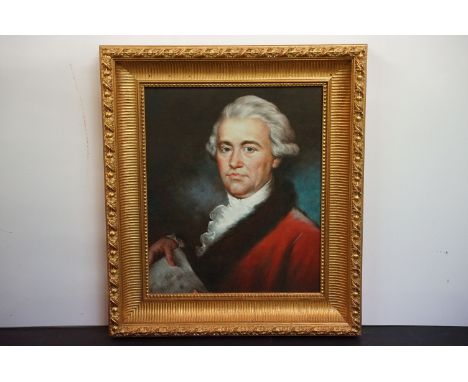 20th century English school, portrait of William Herschel, German-British astronomer and composer, oil on canvas, 59 x 49cm, 