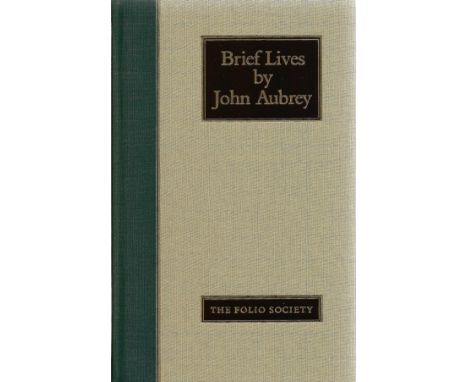 Folio society hardback book Brief Lives by John Aubrey in good condition with slipcase. Sold on behalf of the Michael Sobell 