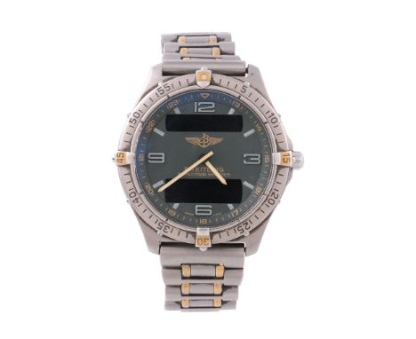 Breitling, Aerospace, ref. F65062, a titanium bracelet wristwatch,   no. 12839, circa 1998, quartz movement, 7 jewels, cal. 