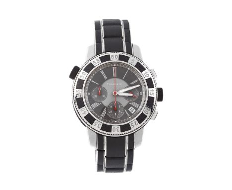  Tiffany  &  Co., ref. T57, a stainless steel bracelet wristwatch,   no. 050250322, circa 2005, automatic movement, 37 jewels