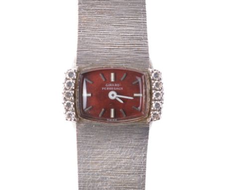  Girard Perregaux, ref. 371GA 60, a lady's 18 carat white gold bracelet wristwatch,   manual wind movement, 17 jewels, cal. 5