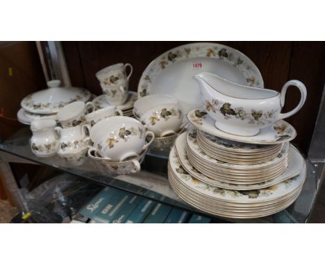 A Royal Doulton 'Larchmont' pattern part tea and dinner service. 