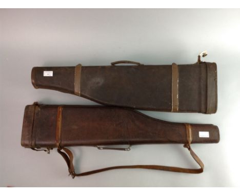 TWO LEATHER GUN CASES