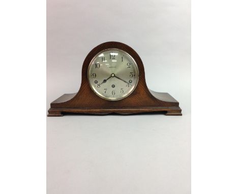 OAK MANTEL CLOCK, by Walker &amp; Hall