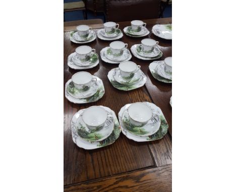 HAND PAINTED MELBA BONE CHINA TEA SERVICE