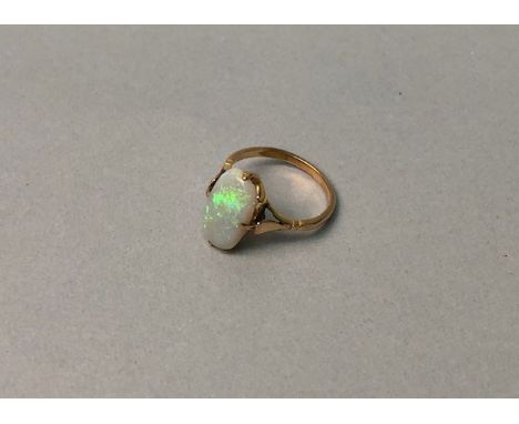 OPAL RING, along with a coin fob and a pair of silver cuff links