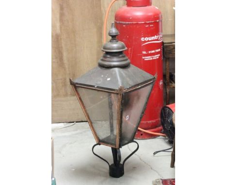 Large Copper Framed Street Lamp