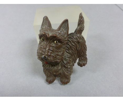 Vintage Early Plastic Brooch in the form of a Scottie Dog