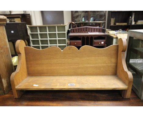 Oak Book Table Top Shelf