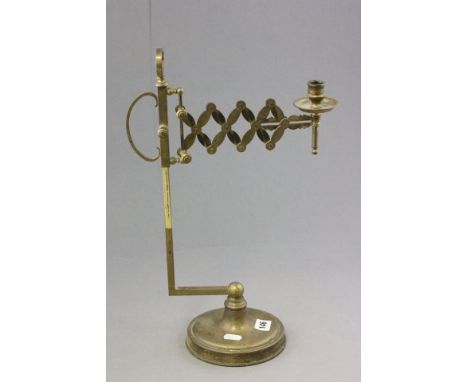 Vintage Adjustable Brass Candle Stand
