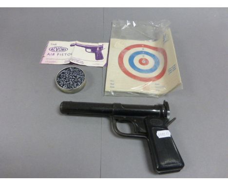 Vintage Acvoke Air Pistol with paperwork and pellets