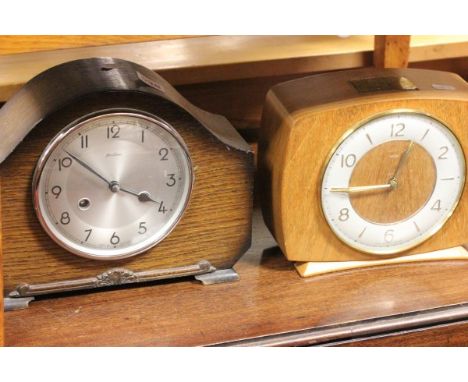 Art Deco Two Train Mantle Clock and another Mantle Clock