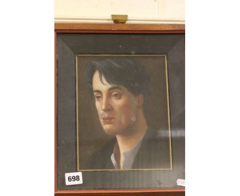 Framed Oil Painting Portrait of Irish Poet William Butler T Yeats