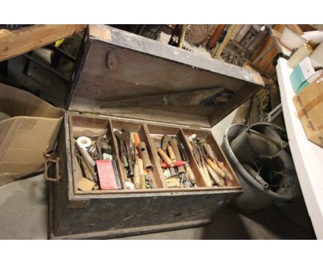 Wooden Trunk and a Large Quantity of Tools