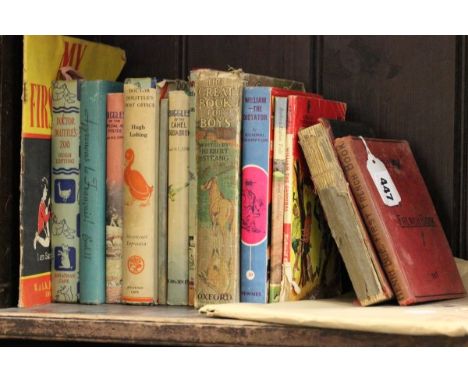 Collection of Vintage Children's Books including Biggles, Just William and a Concorde Poster