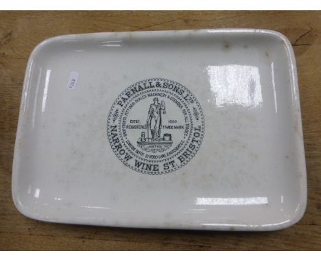 Early 20th century Parnall & Sons Ceramic Advertising Tray
