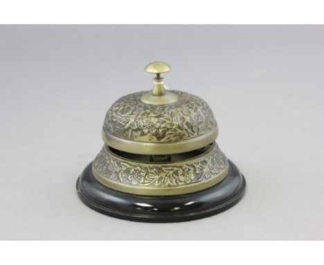 Vintage Style Desk Bell with embossed floral pattern