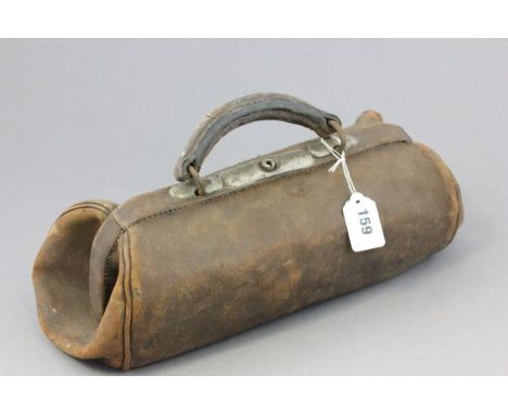 Vintage Brown Leather Gladstone Bag