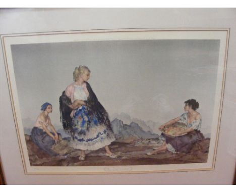 A Limited Edition Russell Flint print No. 803 of 850, published in 1970 by Venture Prints.