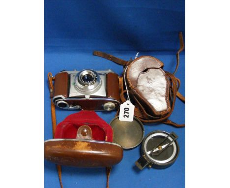 J Malden & Co. Ltd London.  A compass in original leather case.