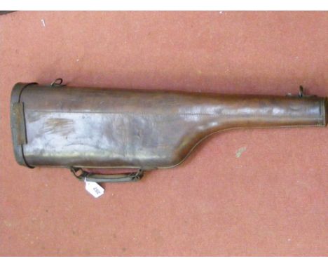 A vintage “Leg of Mutton' leather gun case.    