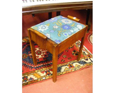 A circa 1930's piano stool and sheet music.