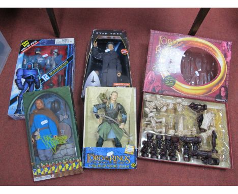 Boxed Lord of The Rings Chess Set, plus action figure, boxed Robocop Alpha Commando, Boxed Viking action figure.
