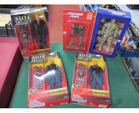 Four Elite Force 1:6th Scale Plastic Action Figures, by Bluebox, comprising of British SAS Counter Terrorist "Sergeant Greg S