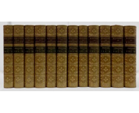 Froude (James Anthony). History of England, 12 volumes, new edition, 1870-75,  a few light spots, later tree calf by Riviere,
