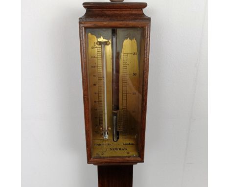 A stick barometer, by I Newman, 90 cm 