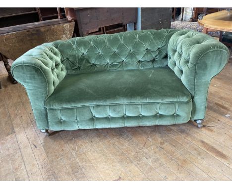 A Chesterfield style drop end sofa, 165 cm wide 