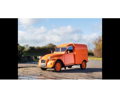 Right-hand drive, Deux Chevaux light van in an attractive hue.Converted during restoration from a  2CV car into a 'Fourgonnet