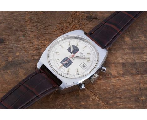 A c1970s Smiths manual wind stainless steel wristwatch, As Found, 35mm, silvered dial with date and two subsiduaries, with tw