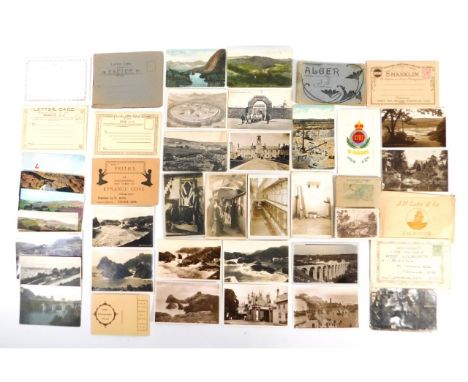 A quantity of vintage postcards including eight of Dartmoor prison including punishment by whipping, one sweetheart card, ima