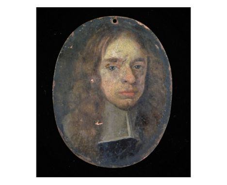 A 17thC. oil on copper miniature portrait of cleric. Measures 58mm x 45mm. Provenance: Sold by Puttick &amp; Simpson Ltd. Auc