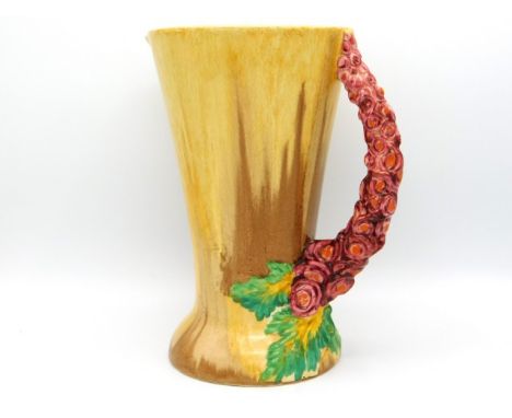 A large Clarice Cliff jug "My Garden", pattern no. 672, 9.25in tall