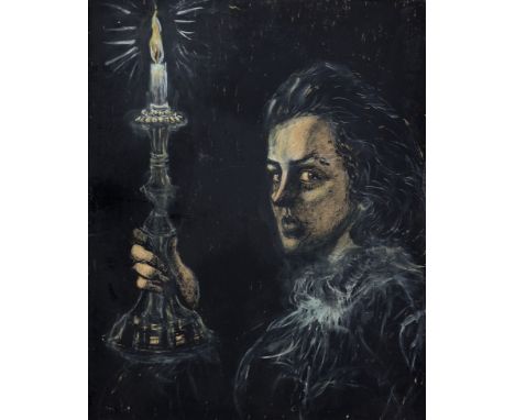 Fahr El-Nissa Zeid (Turkey, 1900-1991)Portrait of the artists daughter, Şirin Devrim as Lady Macbeth oil on panel, framedexec