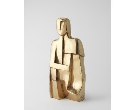 Dia Azzawi (Iraq, born 1939)Portrait of Ancestor no.3  bronzesigned 'Azzawi' and dated '06' on the right side, stamped and nu