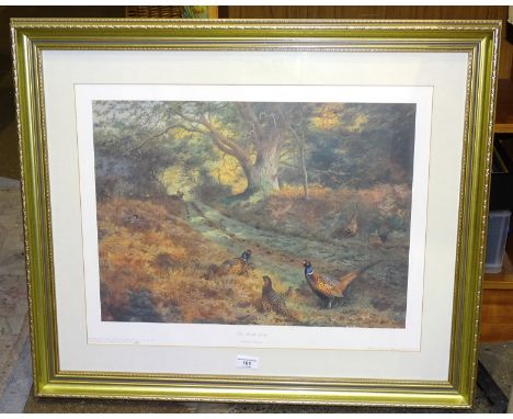 After Archibald Thorburn, 'The Bridle Path', a limited-edition coloured print, 480/850 and two other framed prints, (3). 