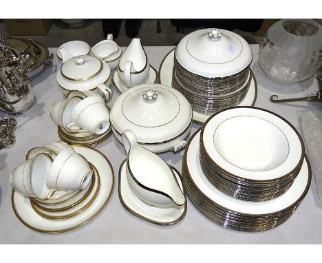 Fifty-two pieces of Wedgwood 'Carlyn'-decorated dinner ware, together with twenty-one pieces of Royal Worcester 'Viceroy'-dec