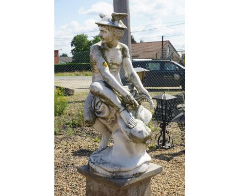 Beautiful sculpture in white marble H122
