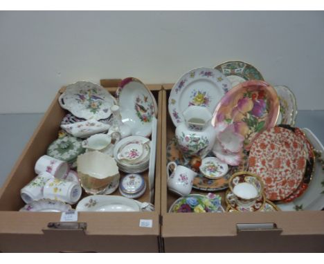 Locke & Co Worcester bowl H7.5cm, Royal Crown Derby 'Derby Posies' and other decorative ceramics in two boxes