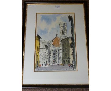 Italian Piazza, colour print 43cm x 27cm