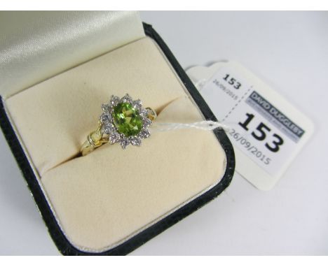 Peridot gold-plated dress ring