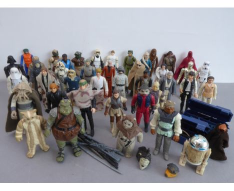 A large and interesting collection of original Star Wars figures and accessories (42 figures): made by Kenner between 1978 an