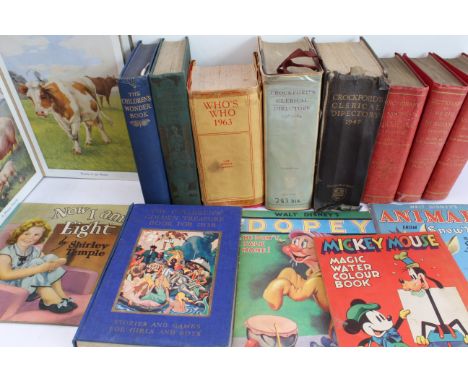 A selection of reference and children's books to include: Who's Who 1963; Crockford's Clerical Directory 1947 and 1963; Volum