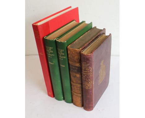 Oliver Twist and Great Expectations by Charles Dickens / 1930s Illustrated  Edition / Red Faux Leather, Gilt Decoration/ In Good Condition