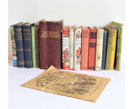A selection of books including: five by Richmal Crompton - 'Willliam', 1940; 'More Willliam' (1940); 'William - The Showman',